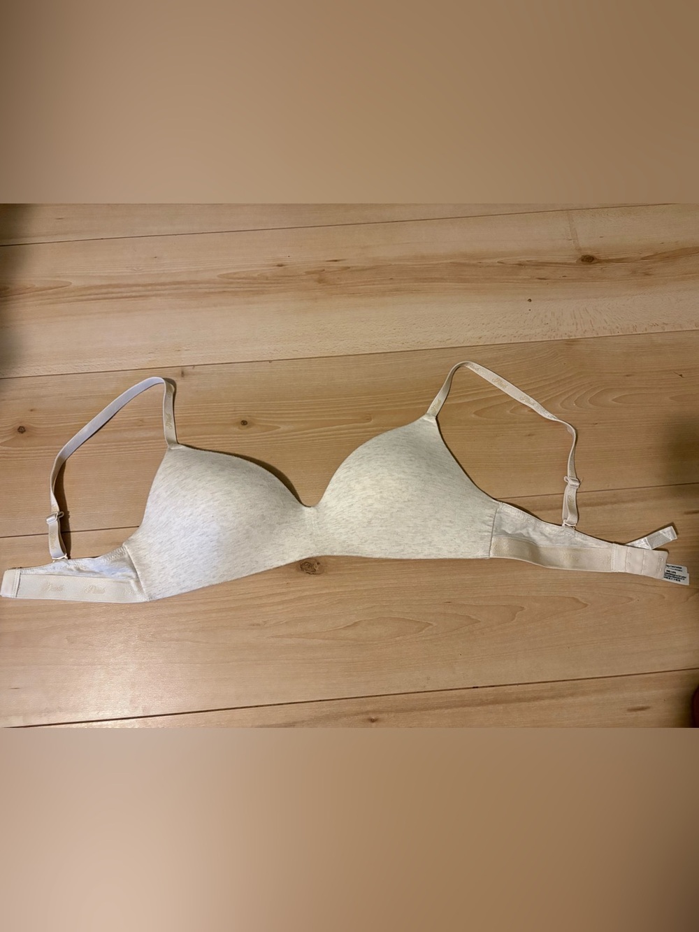Victoria's Secret Light Heathered Cream Wireless Bra